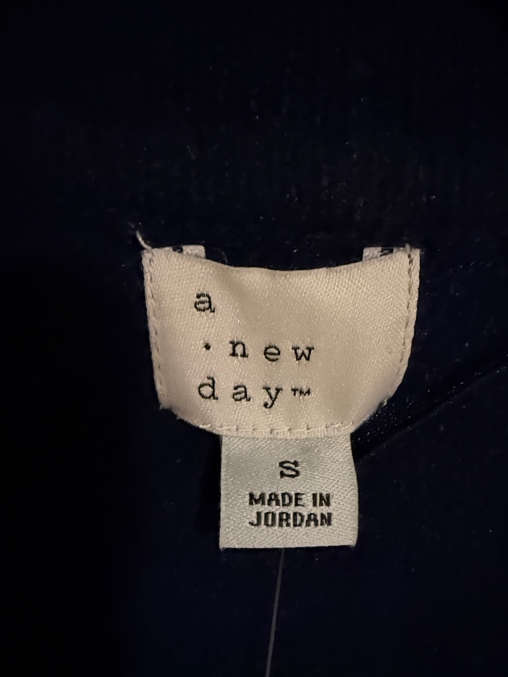a new day Navy and White Striped V-Neck Collared Sweater - Picture 3 of 7